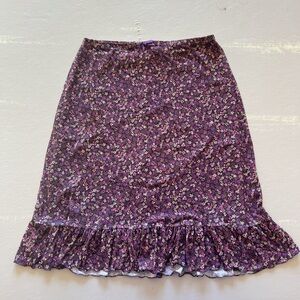 Vintage purple floral skirt